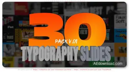 Typography Bundle Pack Openers template preview