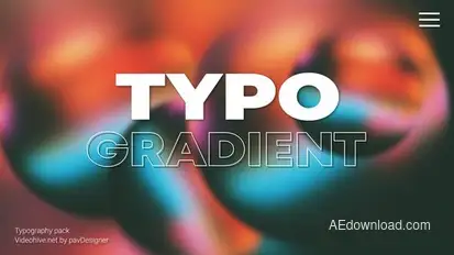 Typography Gradient Titles template preview
