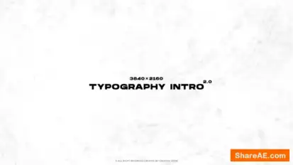 Typography Intro 2.0 Openers template preview