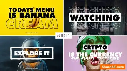 Typography Intro Openers template preview