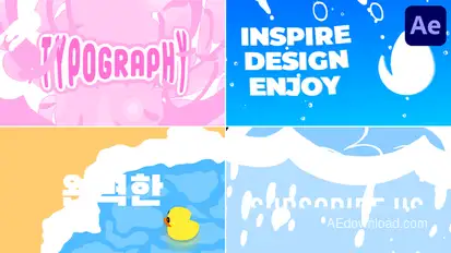 Typography Liquid for After Effects Titles template preview