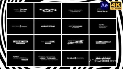 Typography Lower Thirds | After Effects Titles template preview