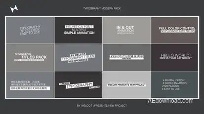 Typography Modern Pack | After Effects Titles template preview