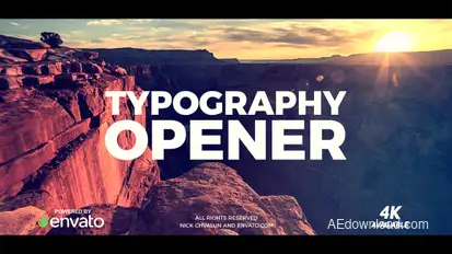 Typography Opener Openers template preview