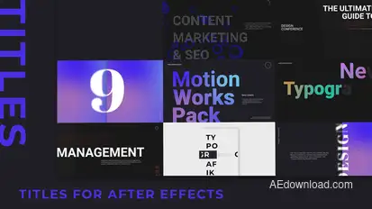 Typography Pack Titles Titles template preview
