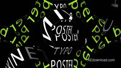 Typography Posters Pack Video Displays template preview
