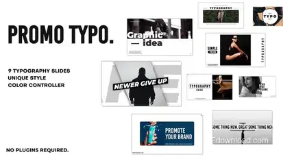 Typography Promo Titles template preview