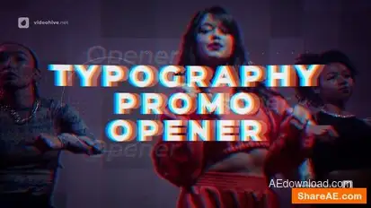 Typography Promo Opener Openers template preview
