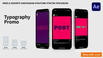 Typography Promo | Reels / Shorts / Tik Tok Openers template preview