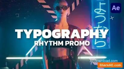 Typography Rhythm Promo Openers template preview
