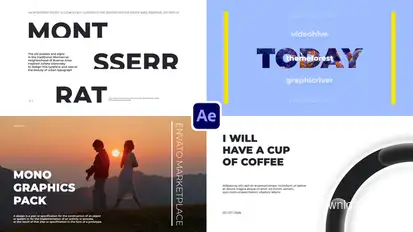 Typography Scenes Titles template preview