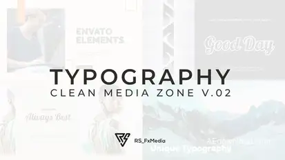 Typography Slide - Clean Media Zone V.02 Titles template preview