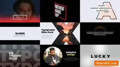 Videohive Typography Slides 1.0 | After Effects Titles template preview