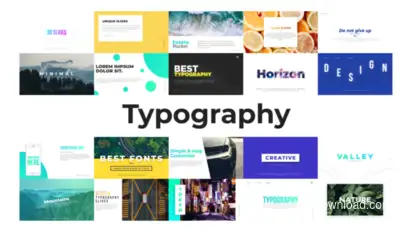 Typography Slides Titles template preview