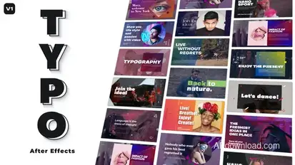 Typography Title Pack Titles template preview