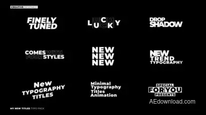 Typography Titles 1.0 | After Effects Titles template preview