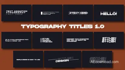 Typography Titles 1.0 | After Effects Titles template preview
