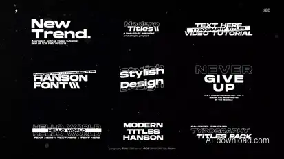 Typography Titles 3.0 | After Effects Titles template preview