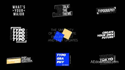 Typography Titles Titles template preview