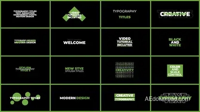 Typography Titles | AE Titles template preview