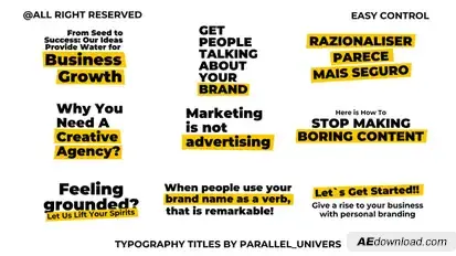 Typography Titles | AE Titles template preview