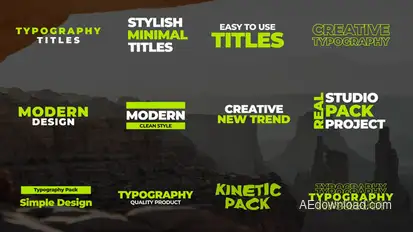 Typography Titles | After Effects Titles template preview