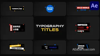 Typography Titles for After Effects Titles template preview