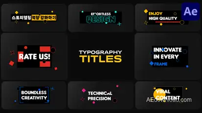 Typography Titles for After Effects Titles template preview