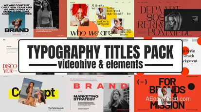Typography Titles Pack Titles template preview