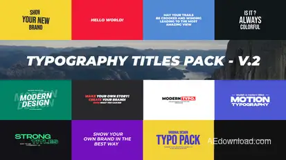 Typography Titles Pack / AE Titles template preview