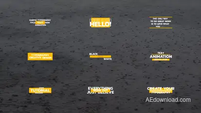 Typography Titles Text | AE Titles template preview