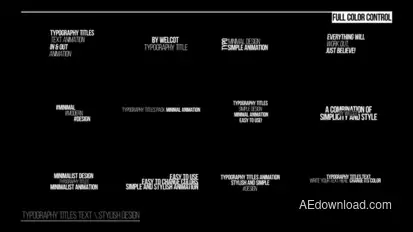 Typography Titles Text | After Effects Titles template preview