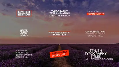 Typography Titles Text | After Effects Titles template preview
