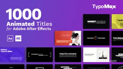 TypoMax - 1000 Animated Titles for After Effects Titles template preview