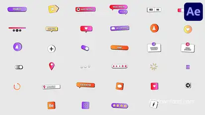 UI Elements for After Effects Elements template preview