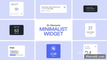 UI Minimal Widget Elements template preview