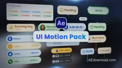 Videohive UI Motion Pack вЂ“ Tags, Timers, Stats, Map Pointers, Messages, Nodes and Data Overlays Logo Stings template preview