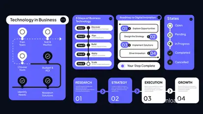 UI Progress Infographic Infographics template preview