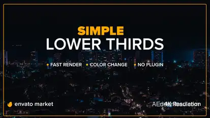 Ultra Minimal Lower Thirds Titles template preview