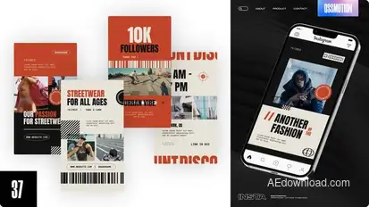Under Instagram Stories Video Displays template preview