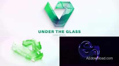Under The Glass Logo Reveal Logo Stings template preview