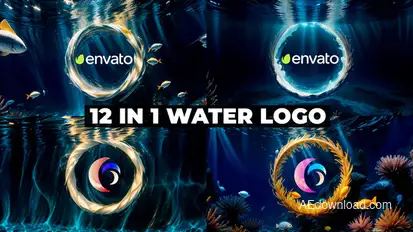 Underwater Abstract Logo Reveal Logo Stings template preview