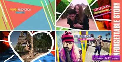 Videohive Unforgettable Story – Slideshow – After Effects Templates Video Displays template preview