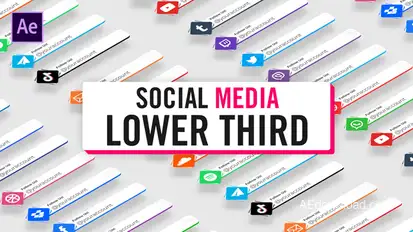 Unicolor Social Media Lower Thirds broadcast-packages template preview