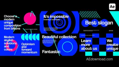 Unique Graphics For After Effects Titles template preview