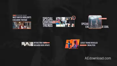 Unique Lower Thirds Elements template preview