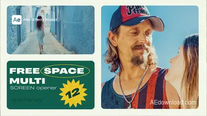 Unique Multiscreen Slideshow Opener Video Displays template preview