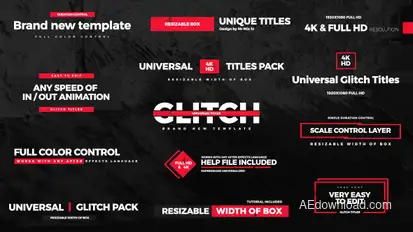 Universal Glitch Titles Titles template preview