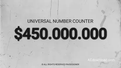 Universal Number Counter Infographics template preview