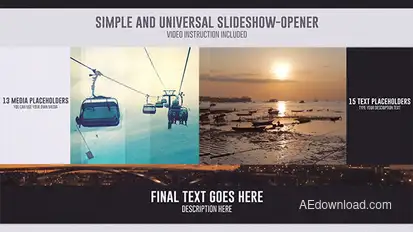 Universal  SlideShow-Opener Video Displays template preview